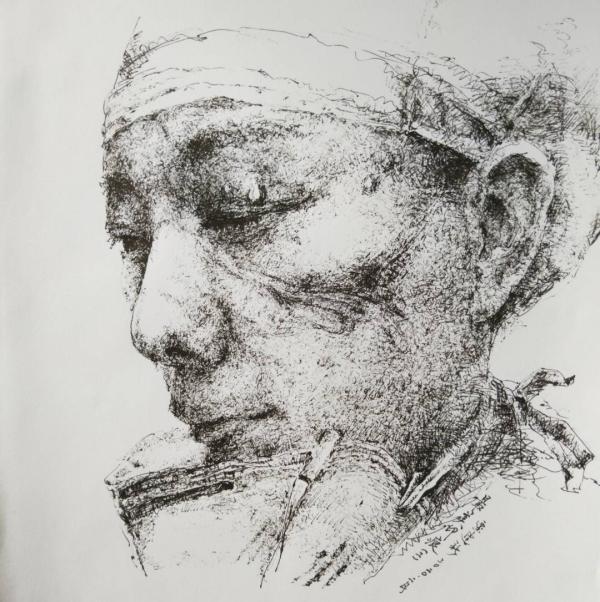 38.《最美印痕系列之二》  粟建新 __钢笔画   15074570520.jpg